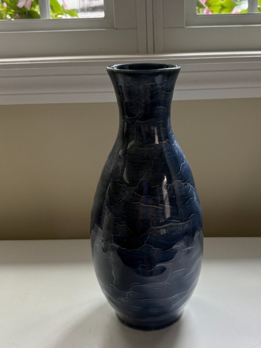Sam Williams Pottery Vase - Deep Blue Navy - Perfect Condition!